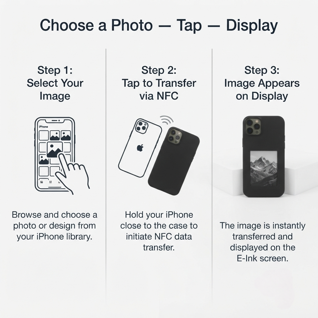 Smart E-Ink Iphone Case - Change Your Design Anytime