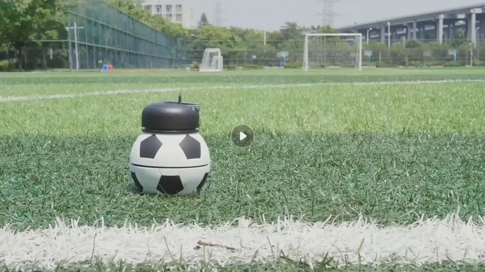 Football Soccer Silicone Water Bottle with Straw F