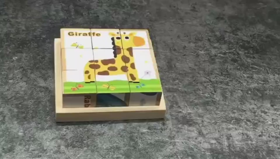 High-grade Six-face Picture Wooden Jigsaw 3D Puzzl