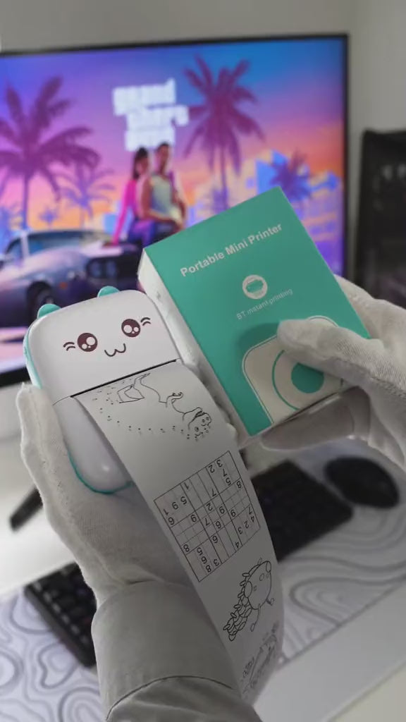 Mini Bluetooth Thermal Printer - Wireless Pocket Printer for iphone & Android