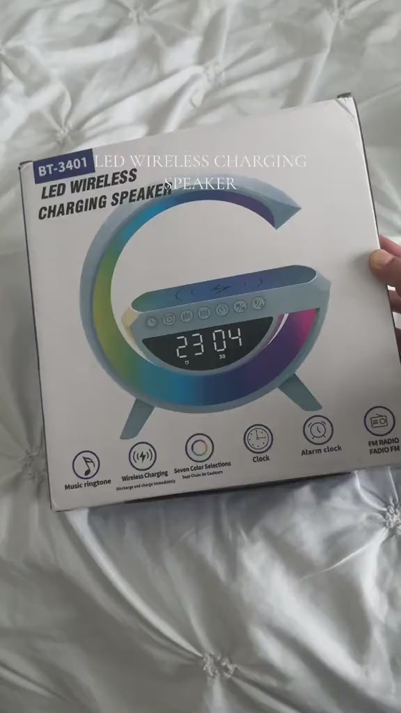 Power Bank Bluetooth Speaker Volume Control Alarm Clock And Ambient Lightingmultifunctional All In One
